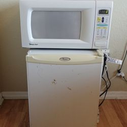Mini Fridge And Microwave