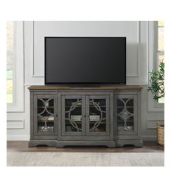Whitney 68" Media and Dining Console, Gray/Medium Brown
