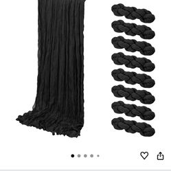 8 Pack Black Cheesecloth Table Runer