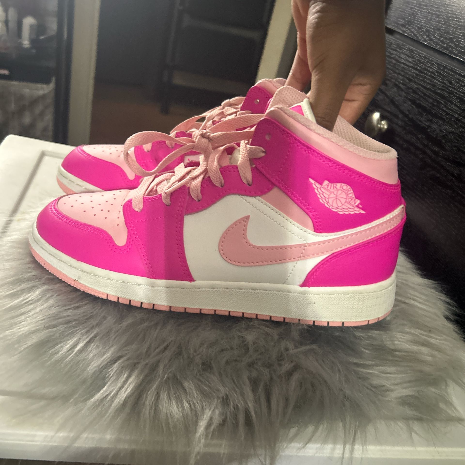 Fierce Pink Air Jordan 1s Size 7 Women