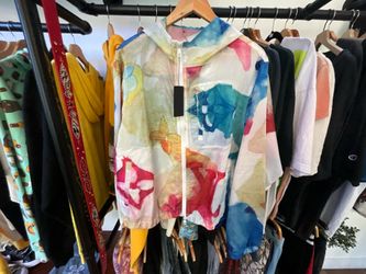 LV Watercolor Monogram Windbreaker Virgil Abloh Multicolor Jacket