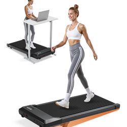 Walking Pad with 6% Incline, 300LBS Capacity Under Desk Treadmill for Home Office, Quiet Portable Mini Treadmill with App & Remote Control, No Assembl
