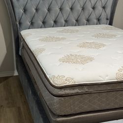 Queen Bed With Mattress Set