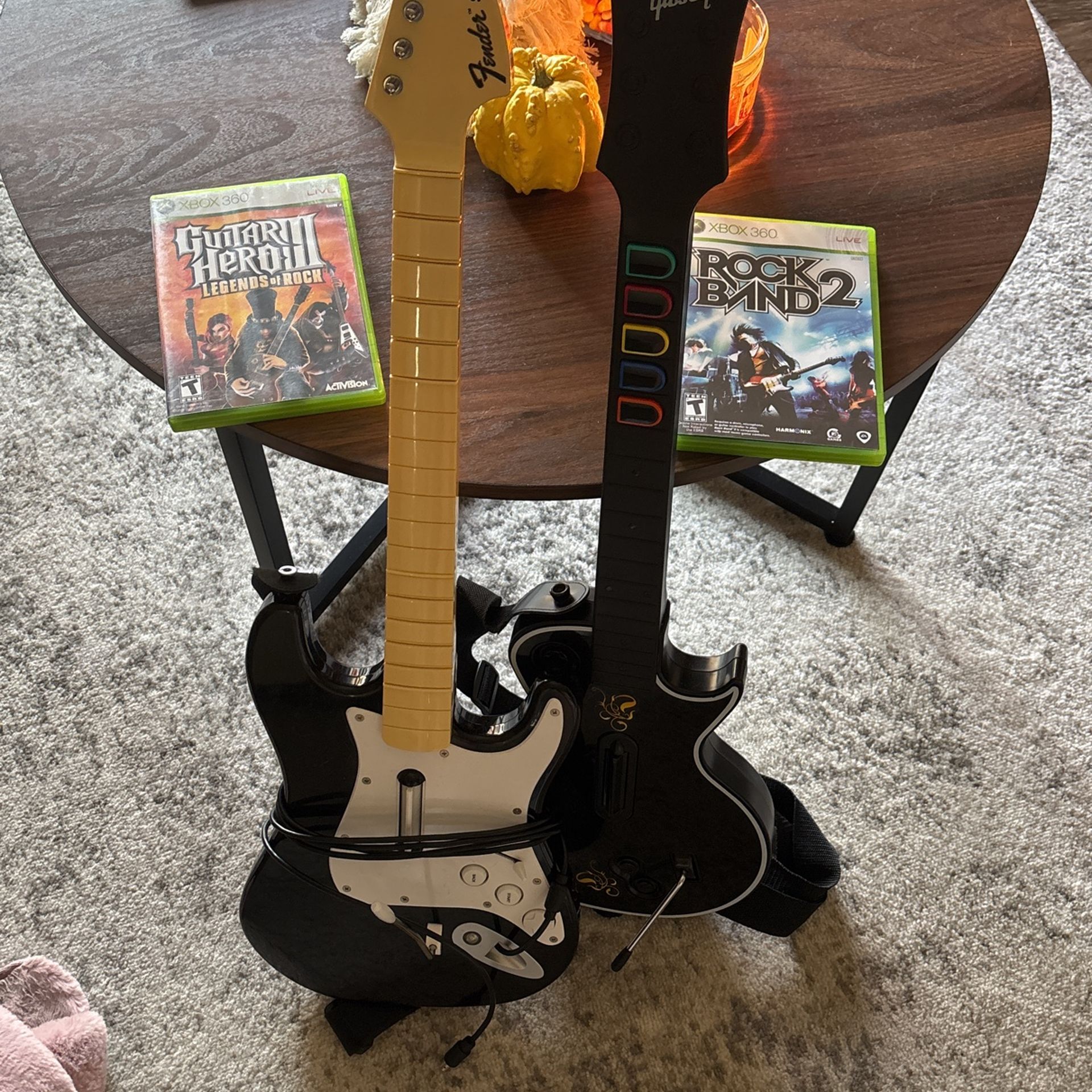 Guitar Hero & Rock band Guitars W Games