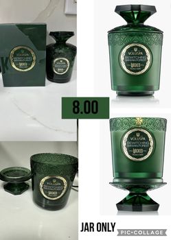 EMPTY Voluspa Limited Edition Wicked Bewitching Candle Jar (doubles as pedestal see pictures)