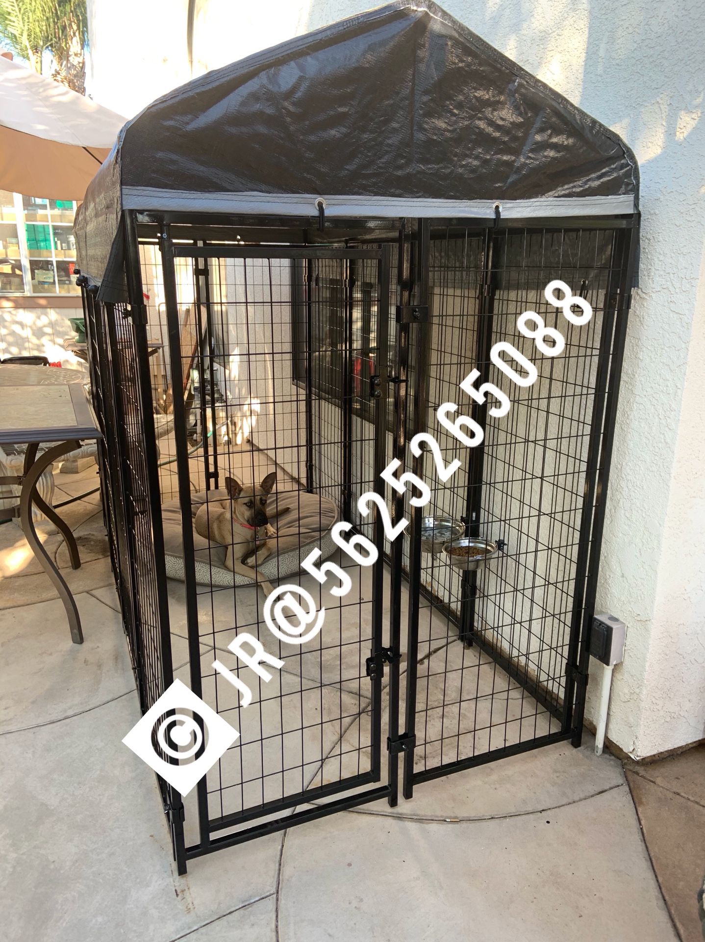 Large welded wire steel dog kennel cage jaula new