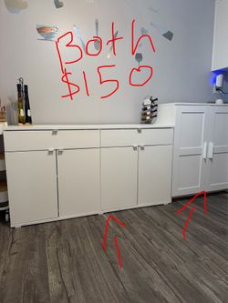 cabinets, color white