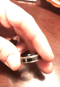 Mens Wedding Band Titanium and Tungsten