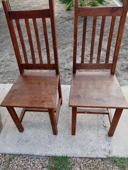 wood chairs both for $20
