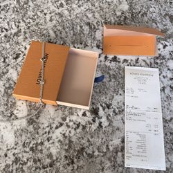 Louis Vuitton Silver Chain Necklace Monogram Charms