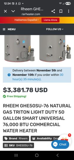 Brand New Hot Water Tank