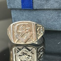 Sterling Silver Men’s Masonry Ring