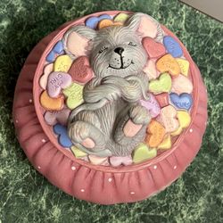 Porcelain Mouse Valentine’s Day Trinket Dish 