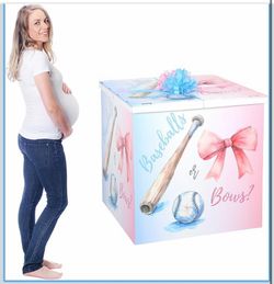 AmazingSpark 28in Giant Gender Reveal Gift Box with Lid. Russell/Boulder area