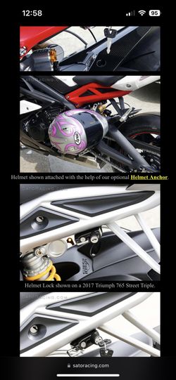 Street triple helmet lock outlet