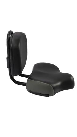 Universal Bicycle & Tricycle Saddle With Adjustable Backrest Black