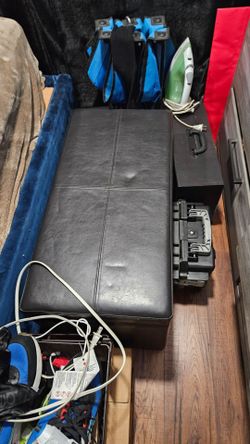 Leather Bench W/storage