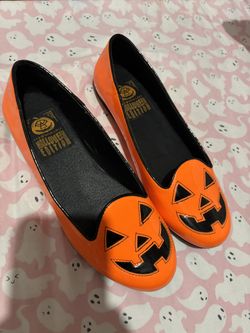 STRANGE CVLT Jack O Lantern Hallloween Flats Size 7