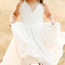 Toddler Girls White Lace Dress
