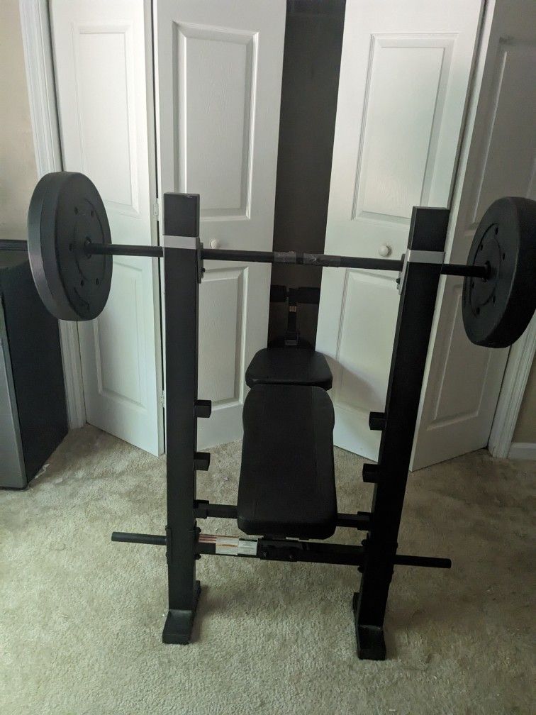 Bench Press Set (Weights Go Up To 100lbs)