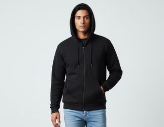 NEW Original Deluxe Supply Hoodie Men’s XL Black Fleece Lined Full Zip NWT