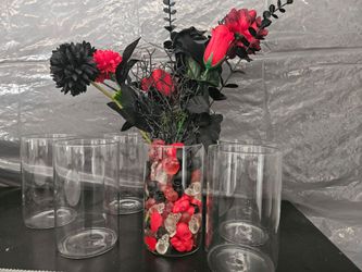 Glass cylinder vases