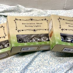 3 Sets Cracker Barrel Skull String Lights 