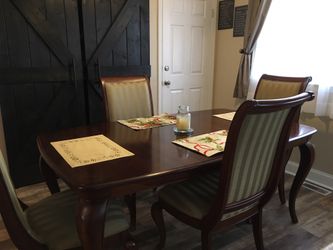 Chairs and buffet base with China top