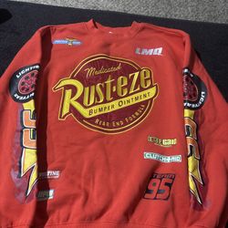 Lightning McQueen Cars Pull Over Sweatshirt Women’s Small Disney Pixar
