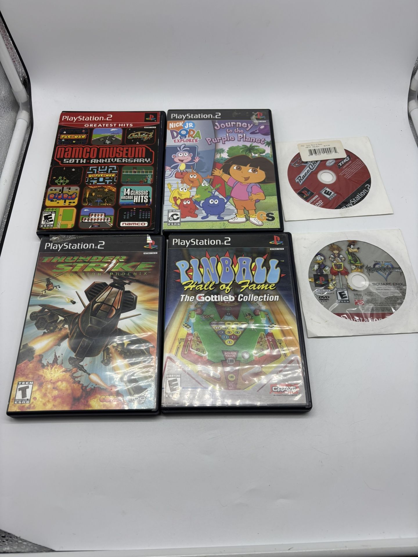 Sony PlayStation 2 PS2 Video Game Lot Of 6- Namco, Thunder Strike, Kingdom Heart