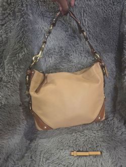 Tan/Brown Leather Coach Carly Shoulder Bag
