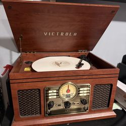 Victrola - Bluetooth Stereo Audio System - Mahogany