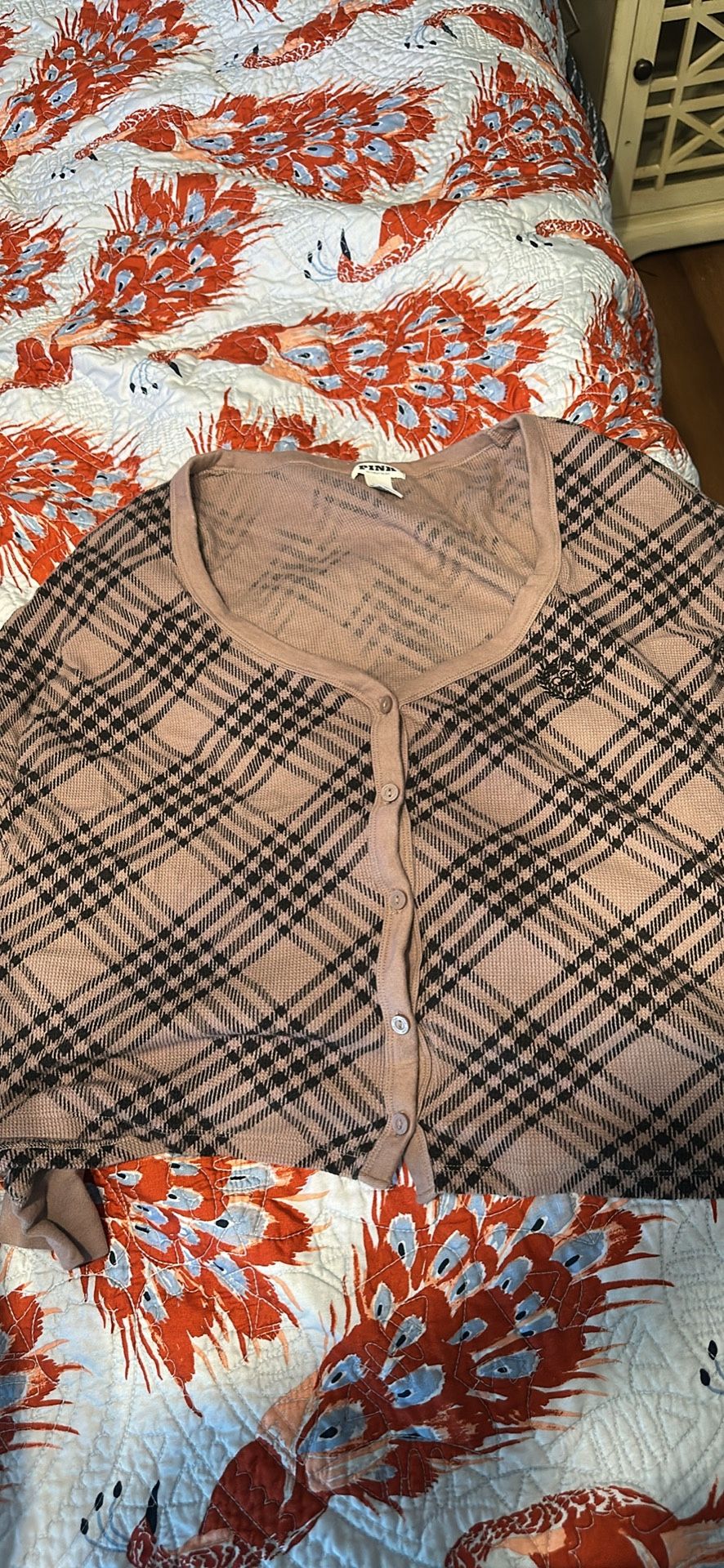 Pink Long Sleeves Cardigan And Quarter Zip