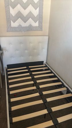 White Twin size bed frame