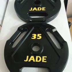 (2) 35 Lbs Olympic Urethane Bumper 