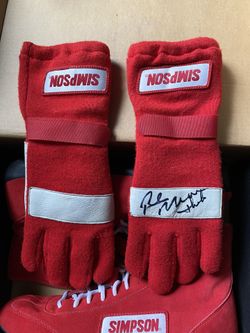 Rick Mears Signed Simpson Gloves
