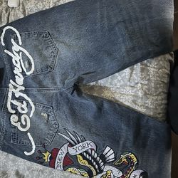 Ed hardy navy jeans 