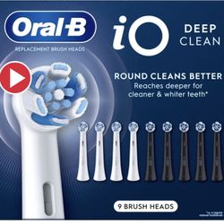 Oral-B iO Deep Clean Replacement Toothbrush Head, 9-count