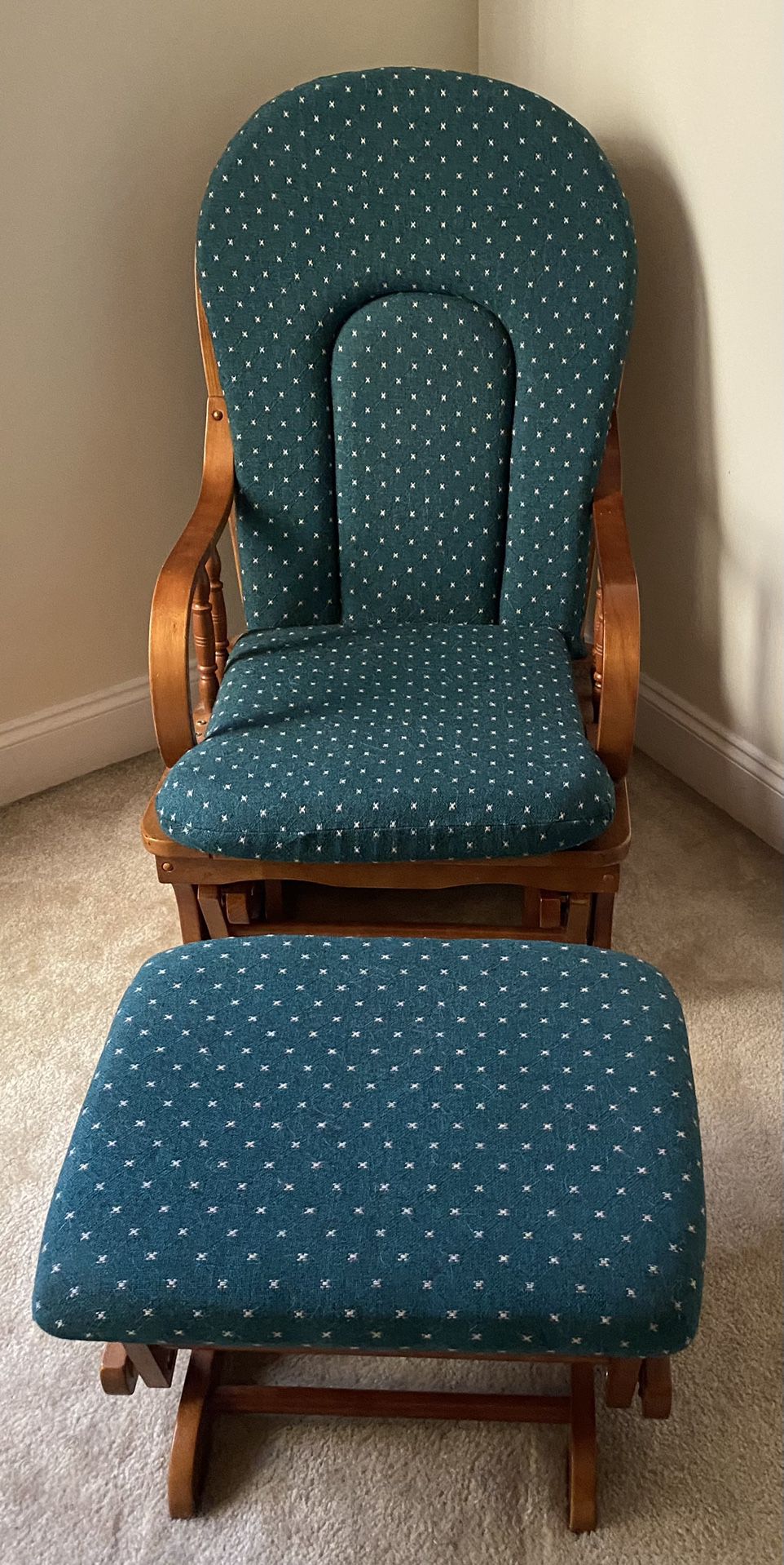 Gliding Rocking Chair with Matching Ottoman