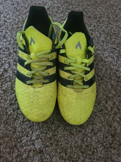 yellow soccer cleats