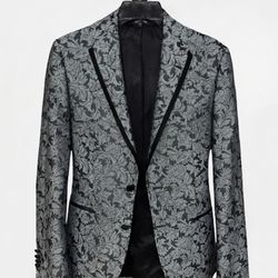 Egara Men's Slim Fit Green Floral - Size 36R