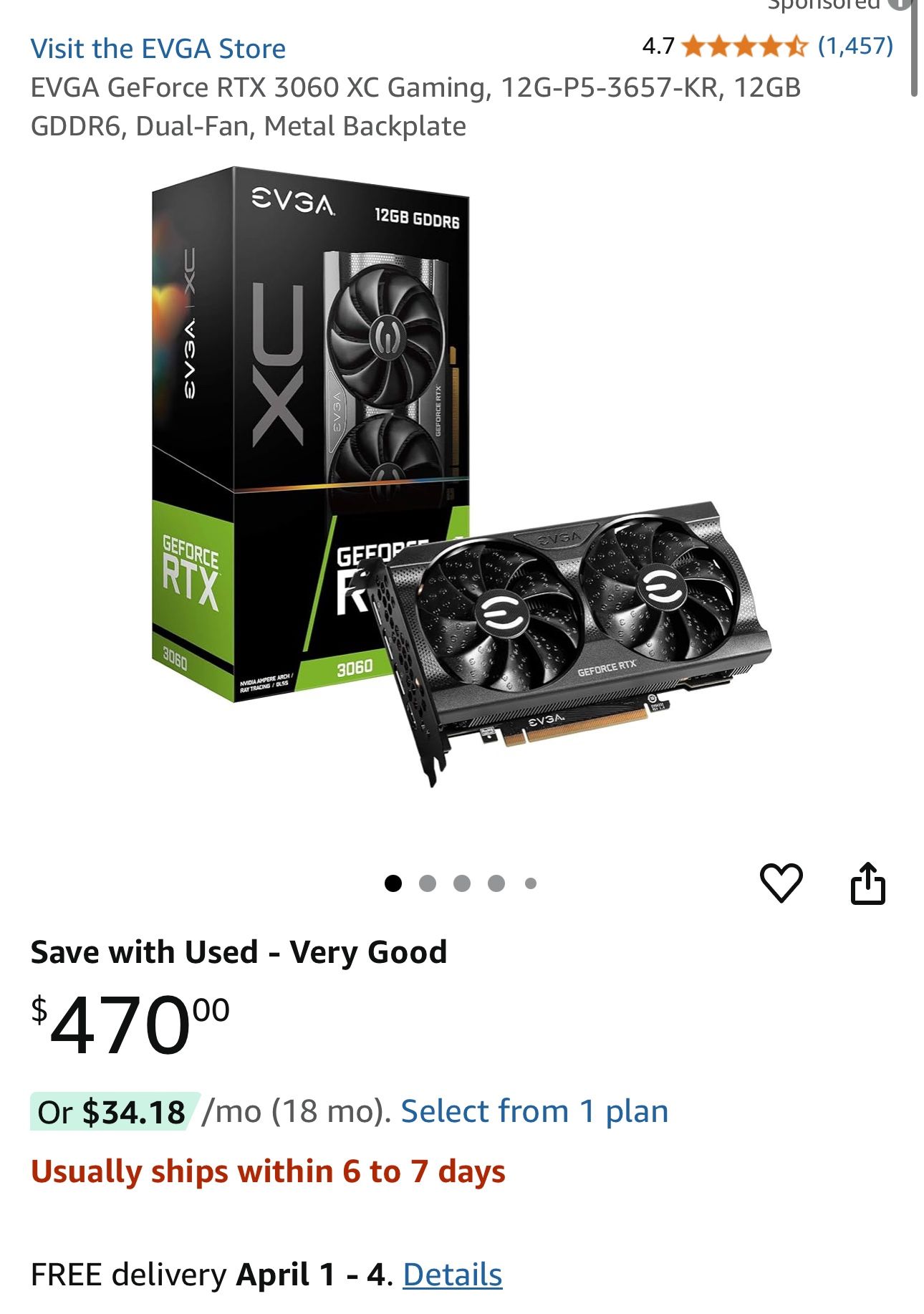 Evga GeForce Rtx 3060 Xc 12bg