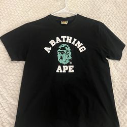 Rare A Bathing Ape Glow in the Dark Camo Head T-Shirt