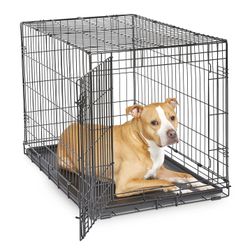 Dog Crate w/ Leak-Proof Pan & Floor Protective Feet 