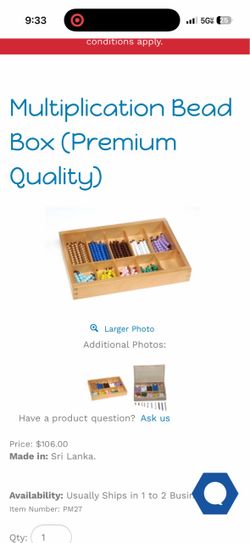 Montessori beads