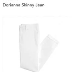 NWT Lila Ryan White Dorianna Skinny Jean Size 26 US