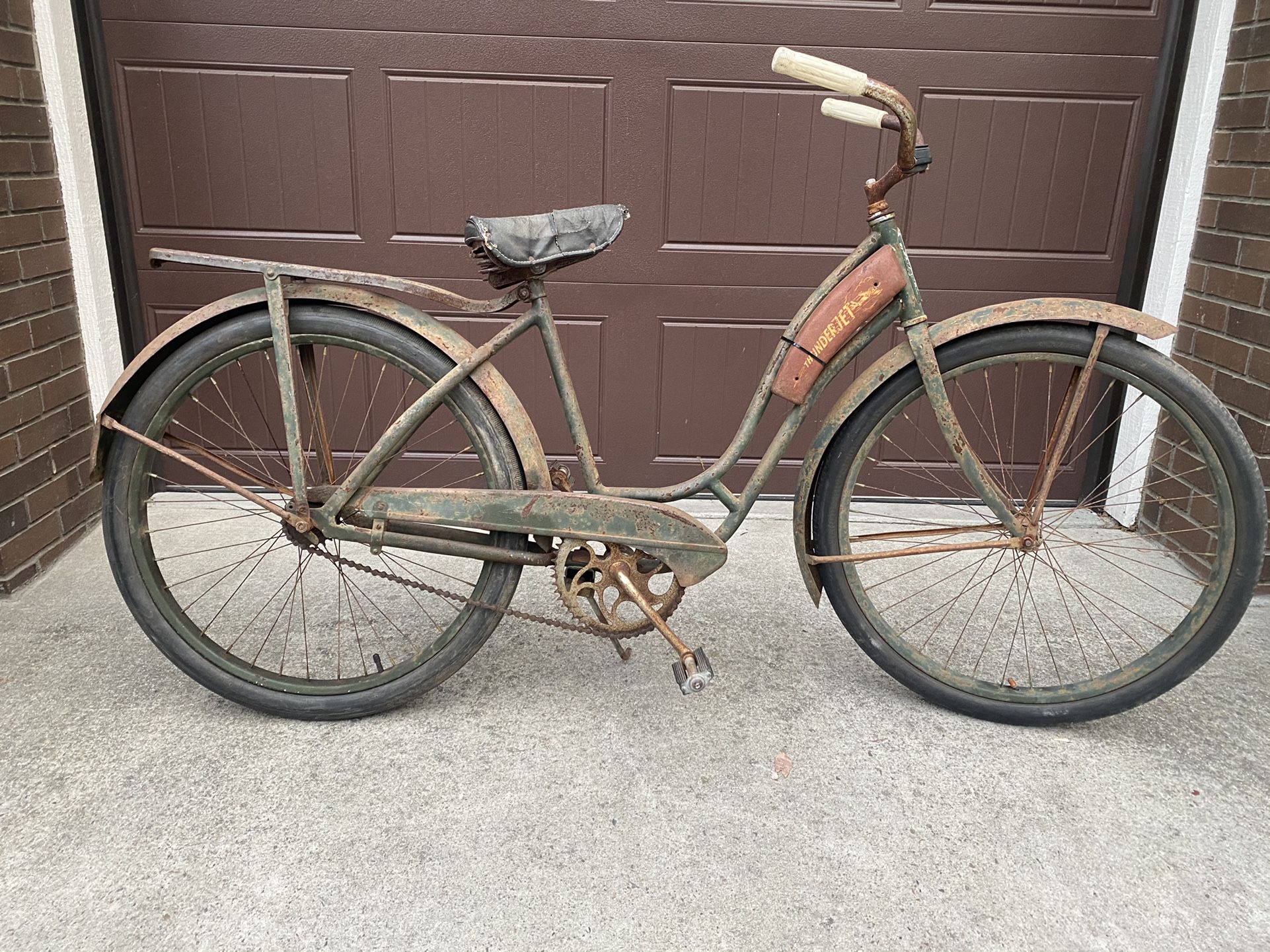 Vintage Firestone Cruiser Tank & Rack Bicycle .