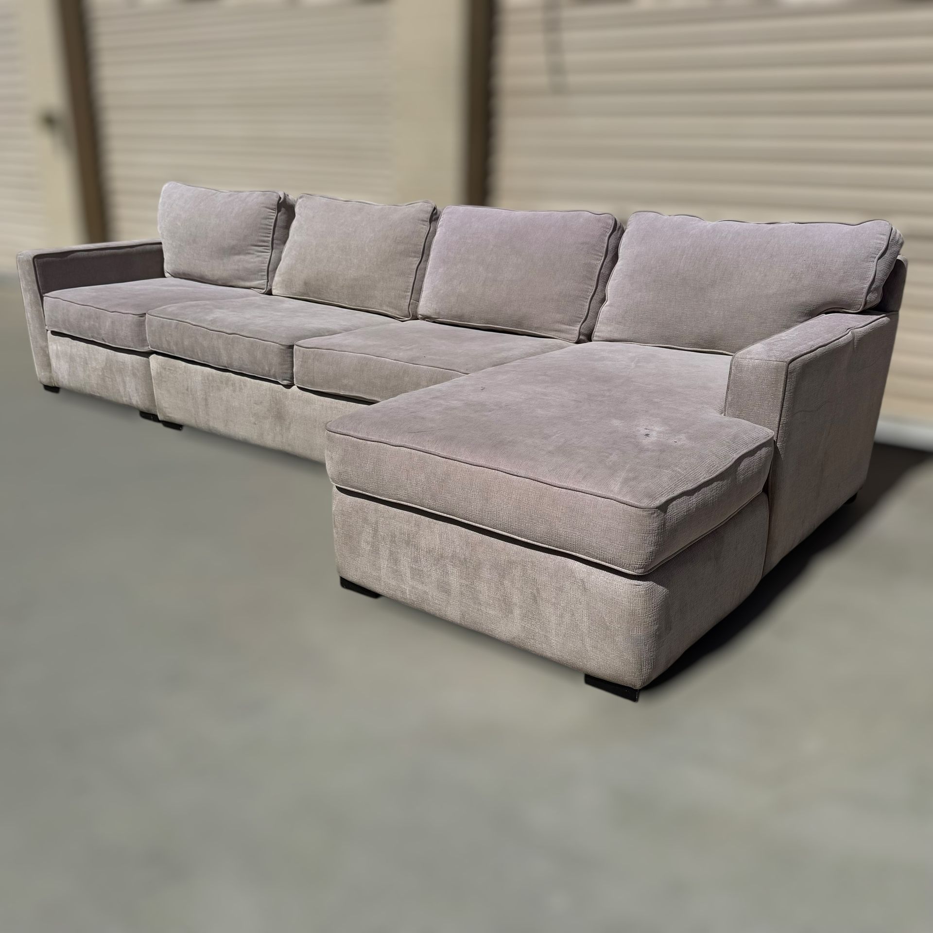 Macy’s Gray 3-Piece Chaise Sectional Sofa Couch