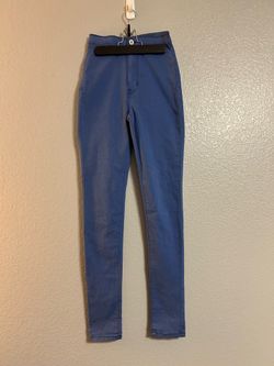 Women’s blue high waisted stretch skinny pants size 3