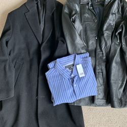 Coat And Leather Jacket